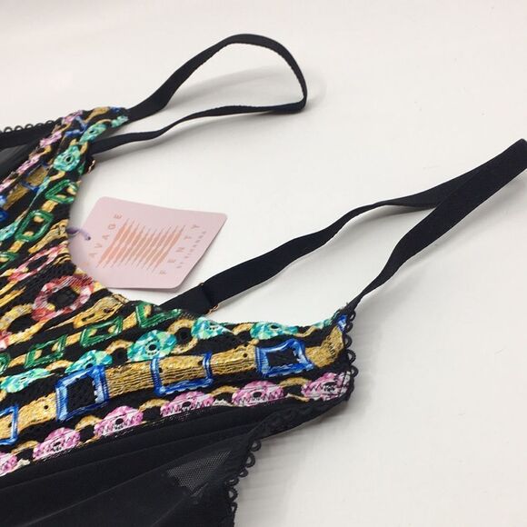 NWT Savage x Fenty by Rihanna Chained in Lace Bustier Size Large 12-14 - Picture 10 of 16